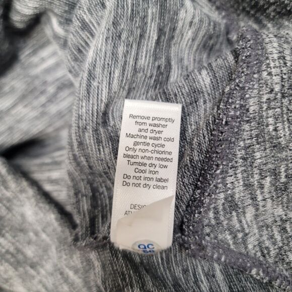 Athleta Heather Grey Space Dye Techie Cowl Neck Sweatshirt Size XXS - Picture 7 of 7